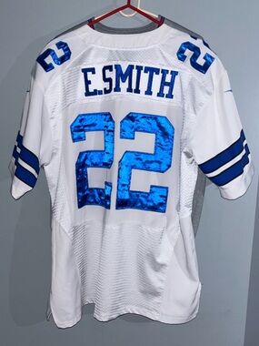 Emmitt Smith Authentic Dallas Cowboys Nike NFL White Retro Football Jersey SEWN